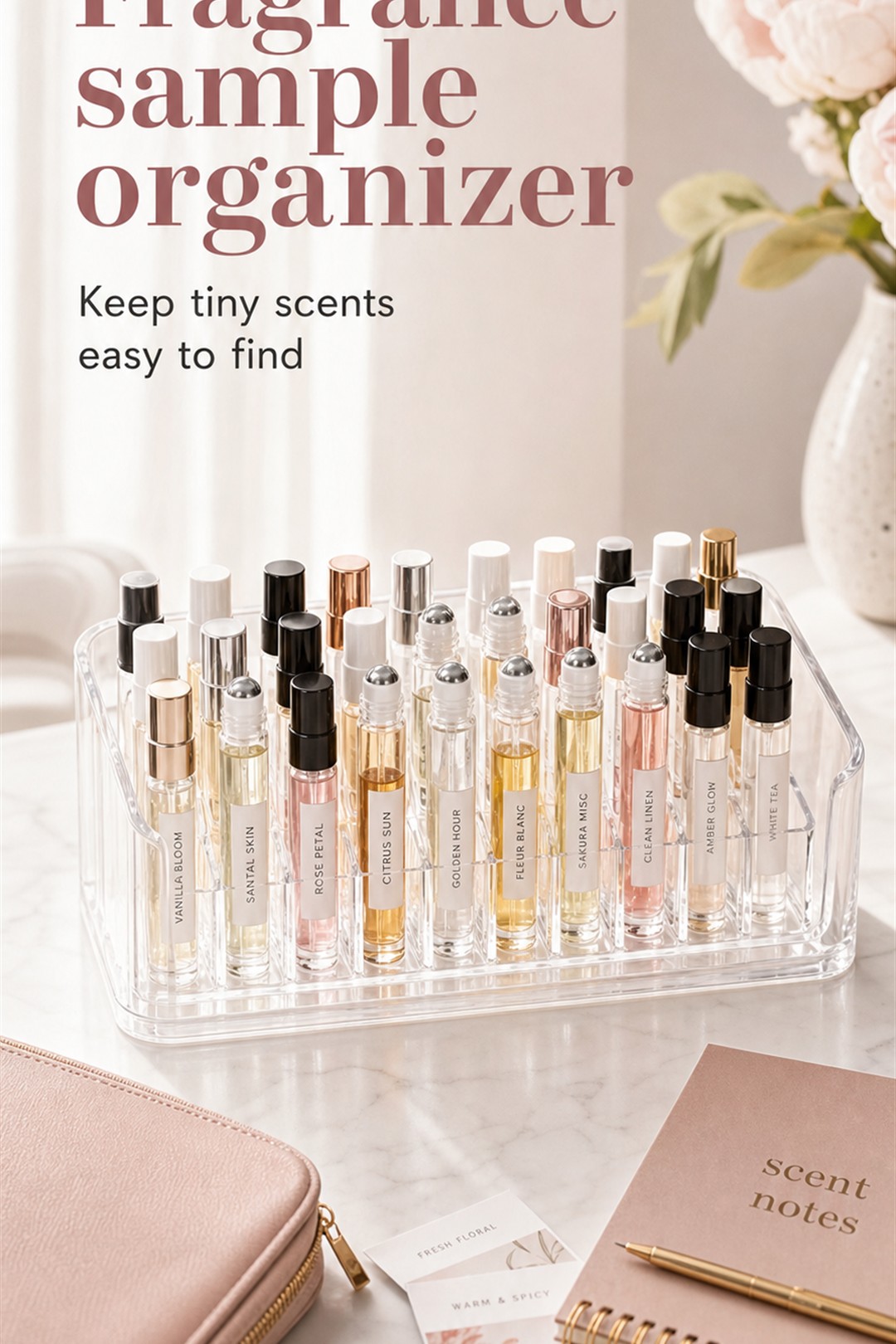 compact fragrance sample case for Her Scent Station