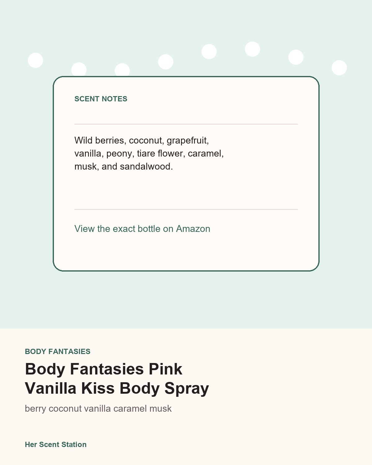 Body Fantasies Pink Vanilla Kiss Body Spray