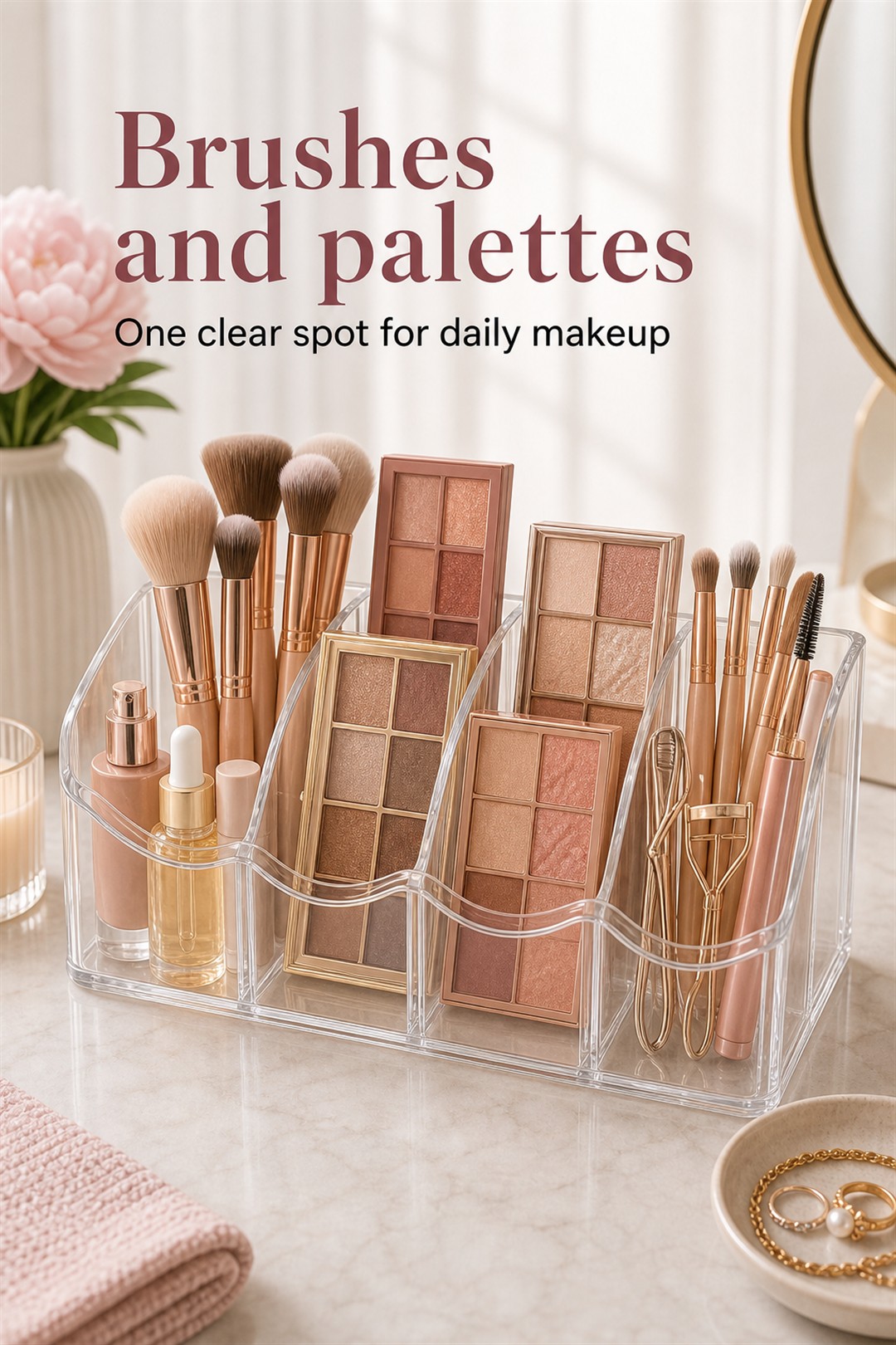 acrylic brush and palette organizer for Her Scent Station