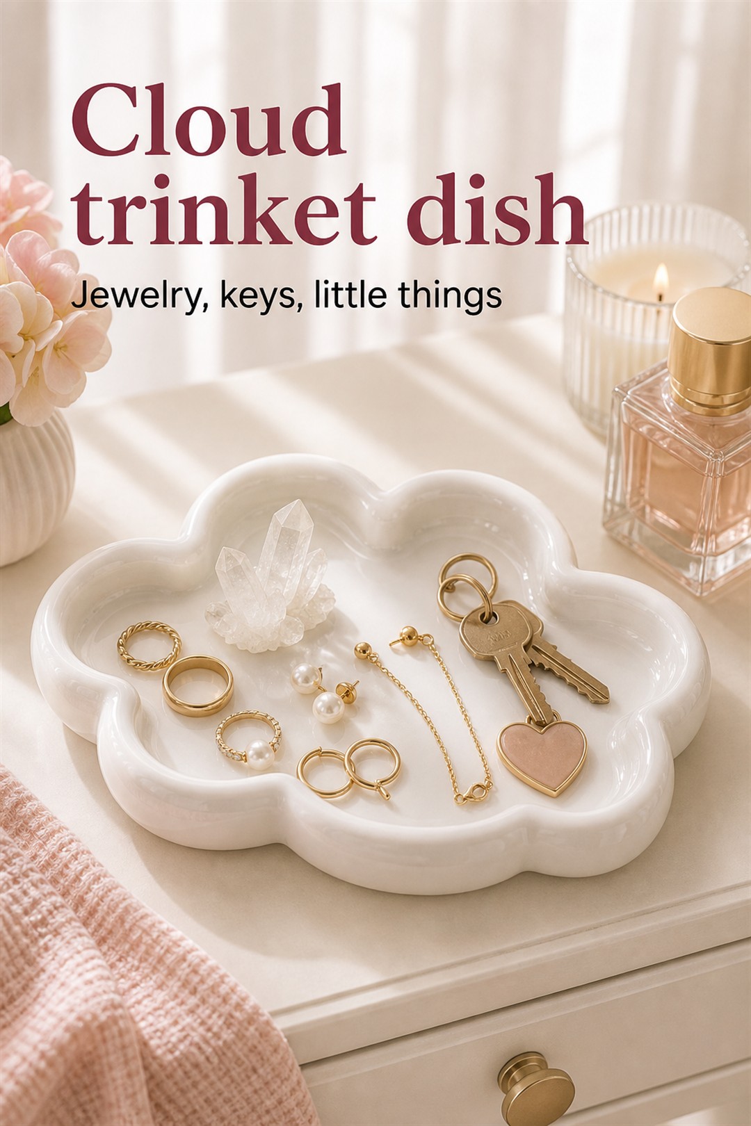 cloud trinket dish for Her Scent Station