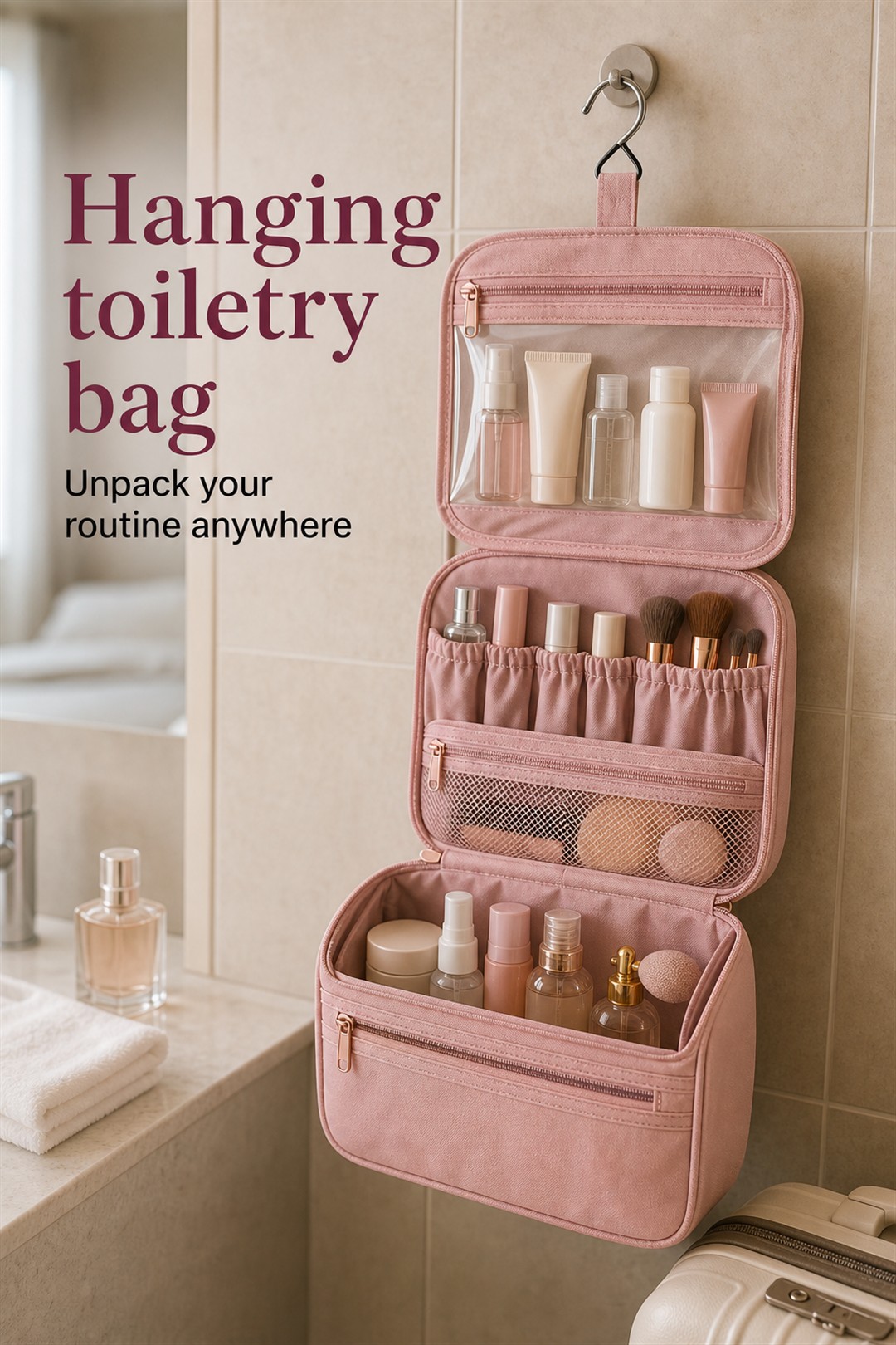 hanging toiletry bag for Her Scent Station